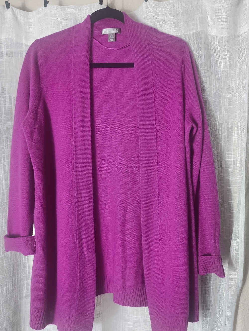 Charter Club Magenta Open-Front Cardigan